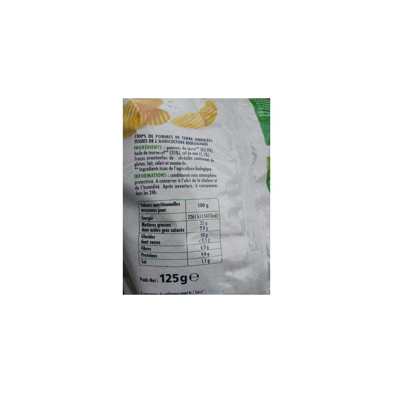 Bouton Or Bo Chips Nat Paysanne Bio 125G