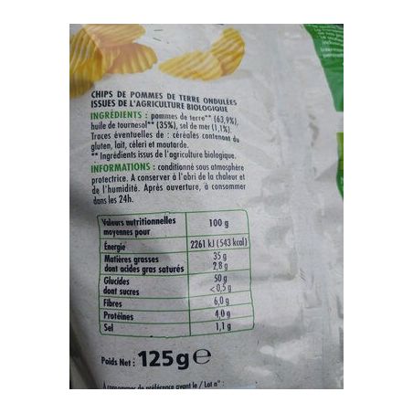 Bouton Or Bo Chips Nat Paysanne Bio 125G