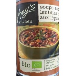 Amy S Kitchen 400G Soupe Bio Lentilles/Legumes Sans Gluten