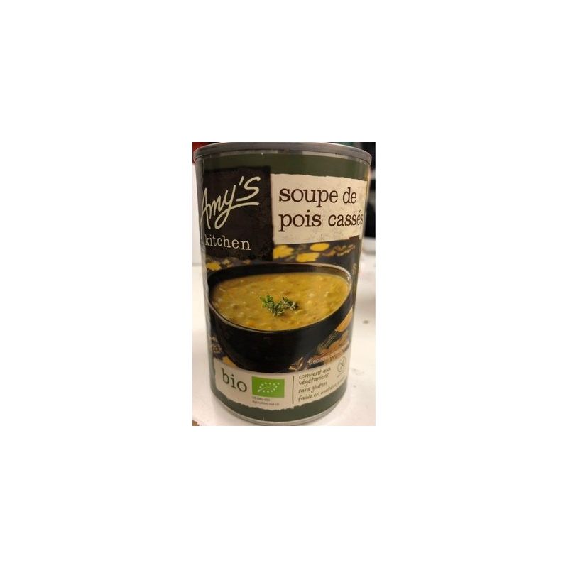 Amy S Kitchen 400G Soupe Bio Pois Casses Sans Gluten