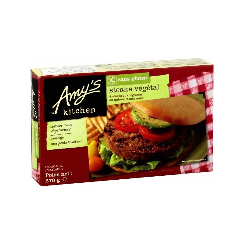 Amy S Kitchen 4 Steaks Vegetal Aux Legumes Sans Gluten