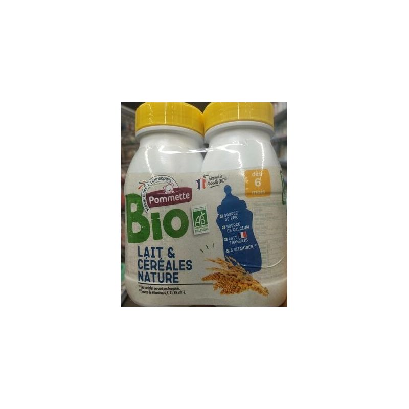 Pommette Pom Lt Cereal Nat 2X250Ml 6M