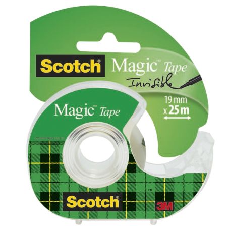 Scotch Ruban Adhésif Magic 25 M X 19 Mm Avec Dévidoir