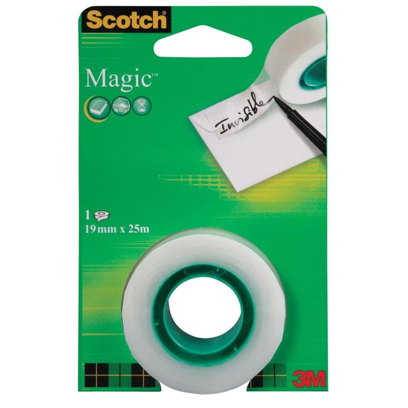 Scotch Ruban Adhésif Magic Tape Ft 19 Mm X 25 M Blister Avec 1 Rouleau