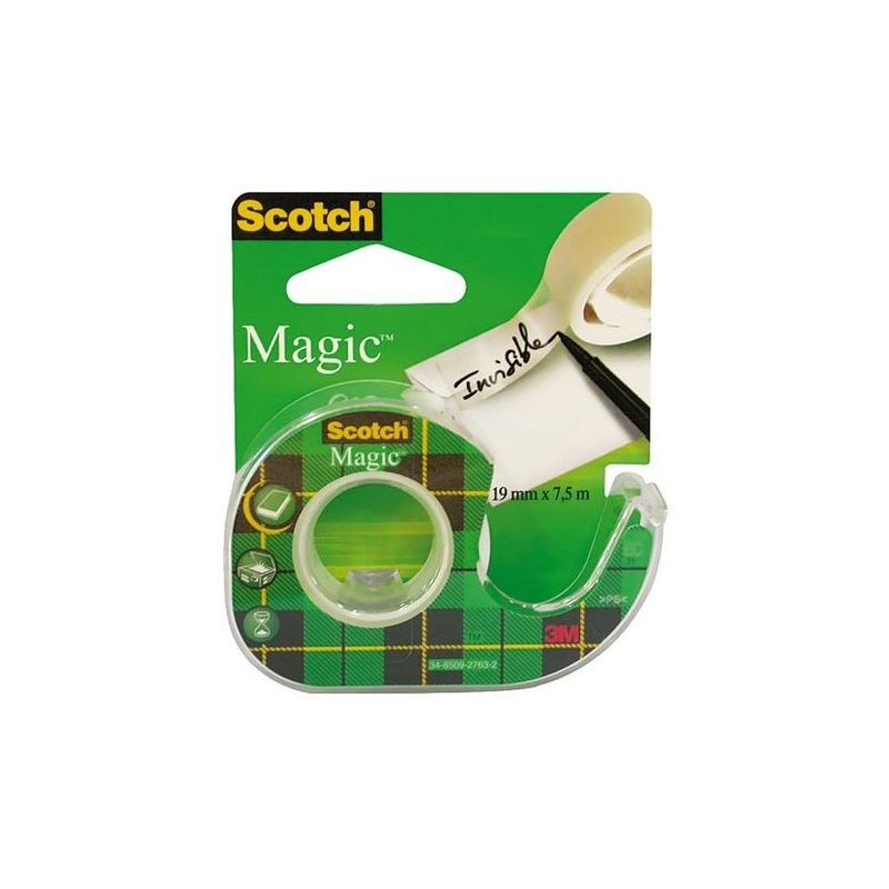 Scotch Ruban Adhésif Magic 7.5 M X 19 Mm Avec Dévidoir