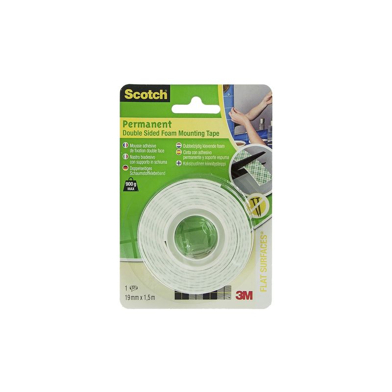 Scotch Rouleau Mousse Adhesive De Fix