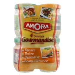 Amora 4 Sauce Fondue Tradition Gourmande Kit Pots