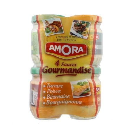 Amora 4 Sauce Fondue Tradition Gourmande Kit Pots