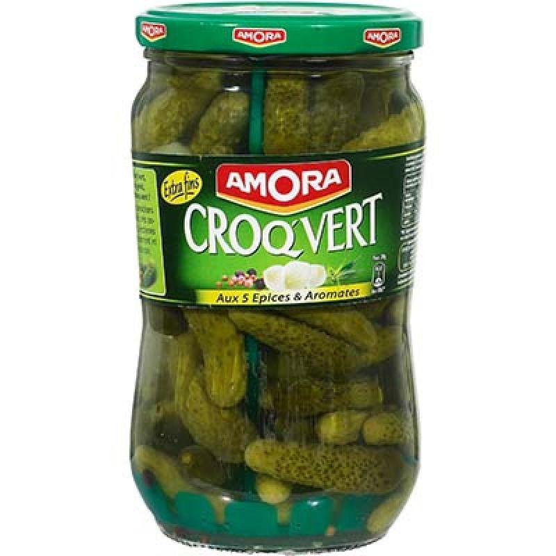 Amora Bocal 380G Cornichon Extra Fins Croquant