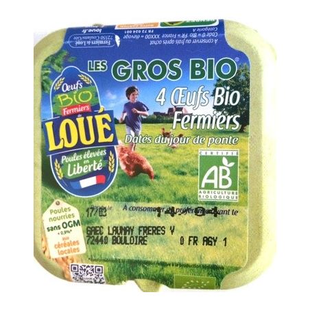 Loue Œufs Bio X4 Cal Gros