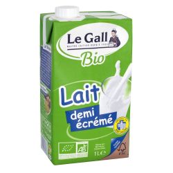 Legall Lait Demi Écrémé Bio : La Brique De 1L