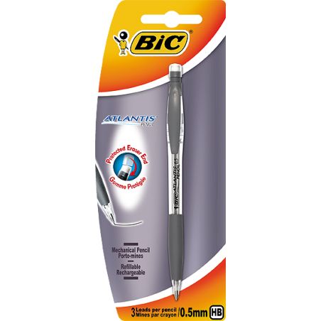 Bic Atlantis 0,5 Blister De Porte-Mine Rechargeable