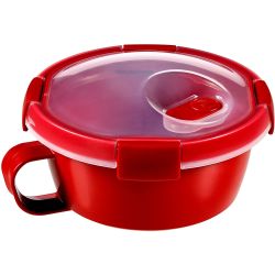 Curver Smart Mug Micro-Ondes 0.6L Rouge 15,7X15,7X9 Cm
