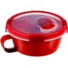 Curver Smart Mug Micro-Ondes 0.6L Rouge 15,7X15,7X9 Cm