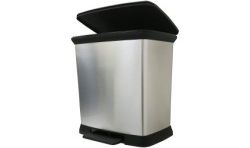 Curver Poubelle À Pédale Plastique Argent 50 L