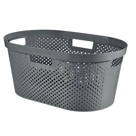 Curver Panière À Linge - 40L Plastique Recyclé Noir