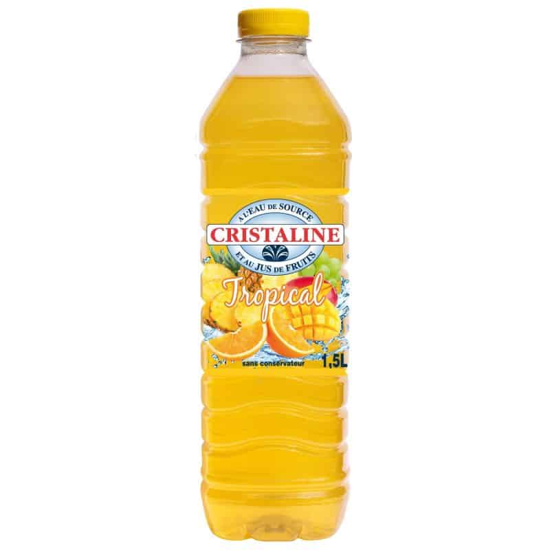 Cristaline Eau Aromatisée Fruits Tropical : La Bouteille D'1,5L