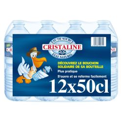 Cristaline Eau De Source : Le Pack 12 Bouteilles 50Cl