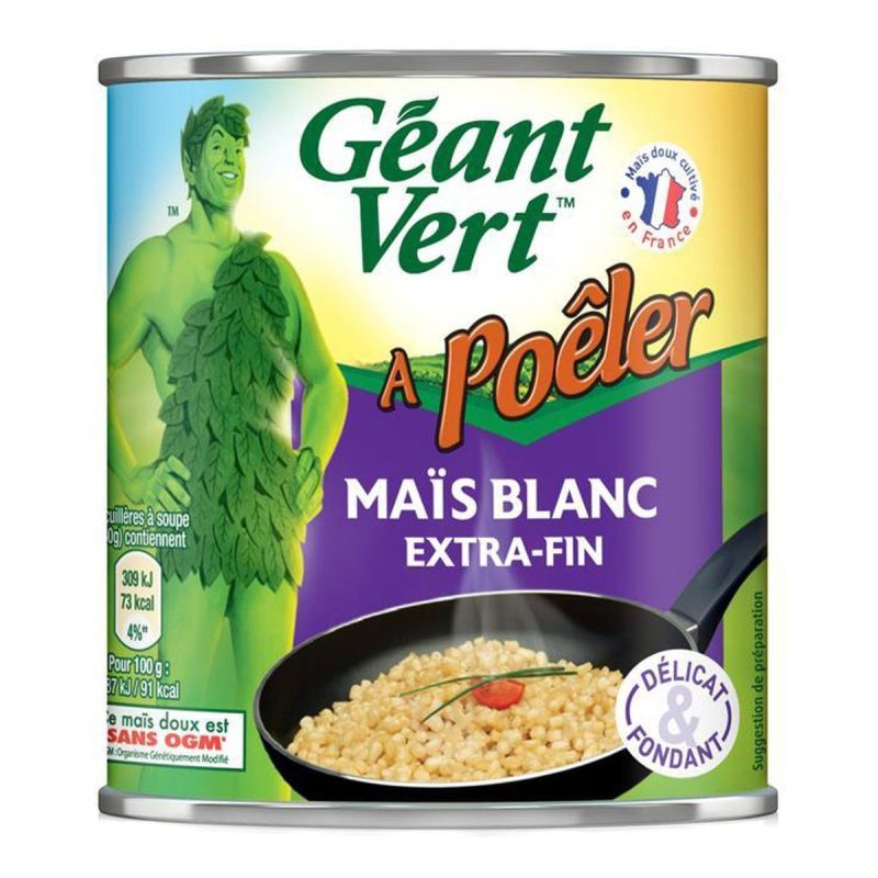 Geant Vert Bte 1/2 Mais Blanc A Poeler