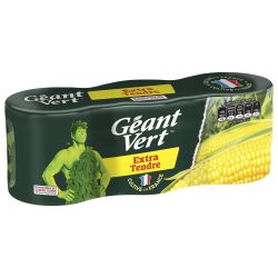 Géant Vert Maïs Doux : Les 3 Boites De 140G Net Égoutté