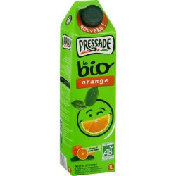 Pressade Nectar D'Orange Doux Sans Pulpe Bio : La Brique De 1L