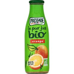 Pressade Jus D'Orange Bio Sans Sucres Ajoutés : La Bouteille De 75Cl