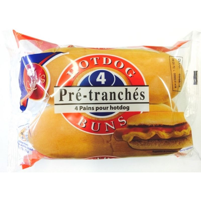 Serebis Paq.4 Buns Pour Hot Dog 250G