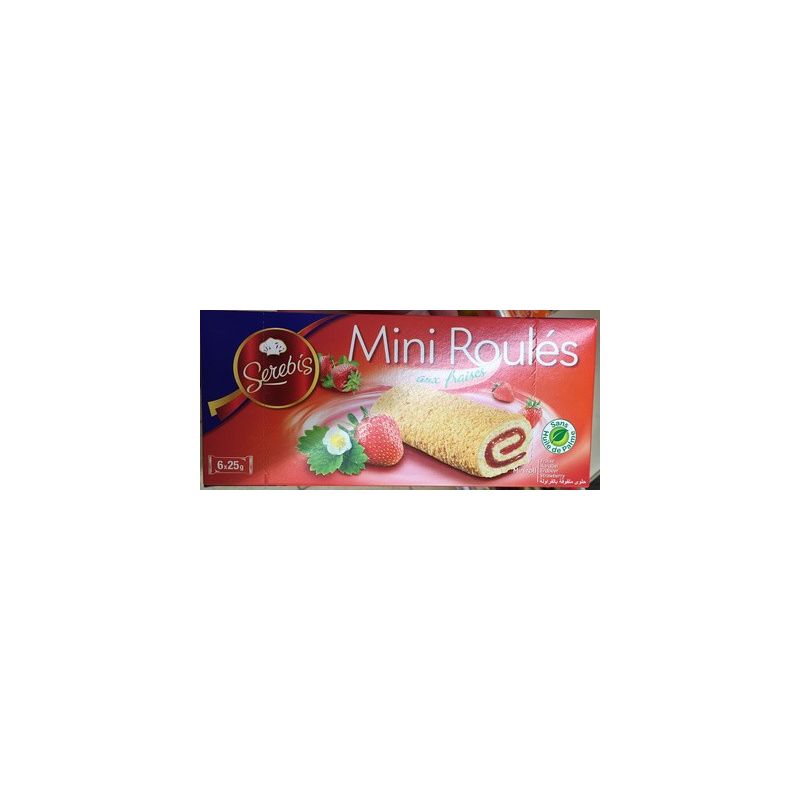 Serebis Etui 6 Mini Roule Fraise 150G