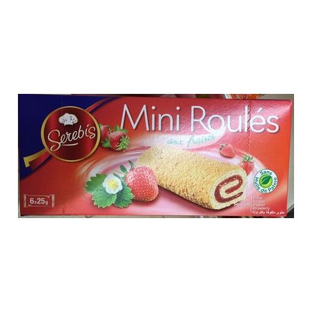 Serebis Etui 6 Mini Roule Fraise 150G