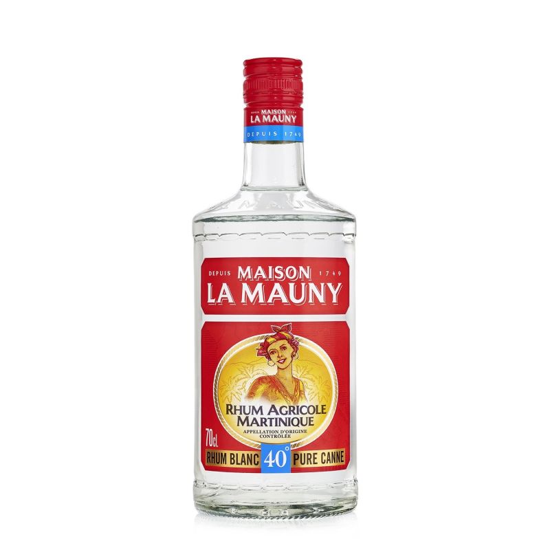 La Mauny Rhum Blanc Agricole Martinique 40% : Bouteille De 70Cl
