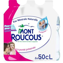 Mont Roucous Eau Minérale Naturelle Plate Bouteilles 6X50Cl