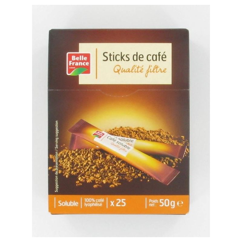 Belle France Etui Sticks Cafe Soluble Lyophilise 25X2G B.France