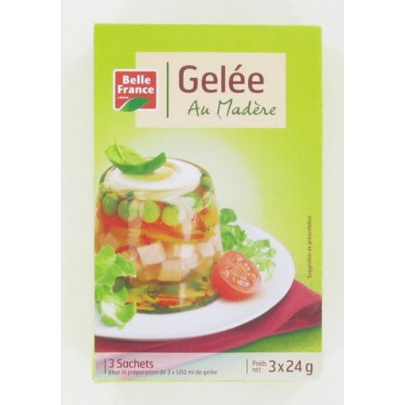 Belle France Et.3 Sachets Gelee Saveur Vin De Madere 24G B.F