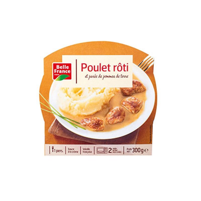 Belle France Bq.Poulet Roti Et Puree 300G Mic-Ondable B.France