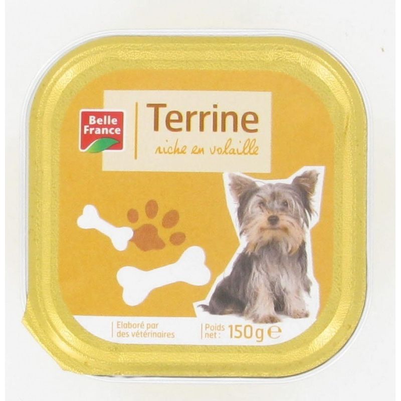 Belle France Barquette 150G Menu Chien Volaille