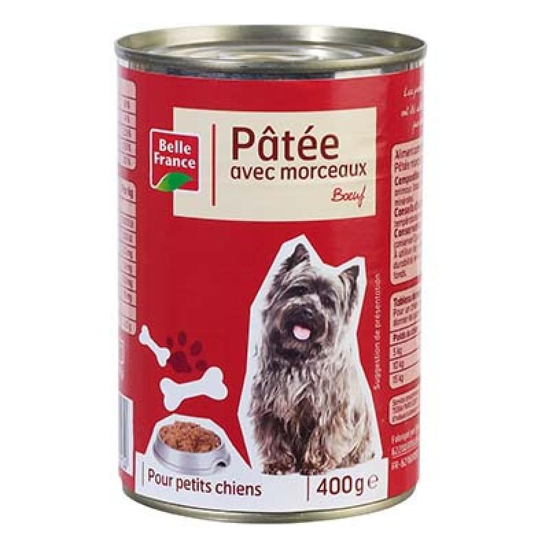Belle France 1/2 Patee Morceaux Petits Chiens