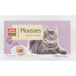 Belle France 4 Etuis 85G Mix Terrine & Mousse Chat B.France