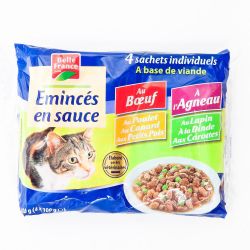 Belle France 4X100G Poch.Chat Viand.Bf