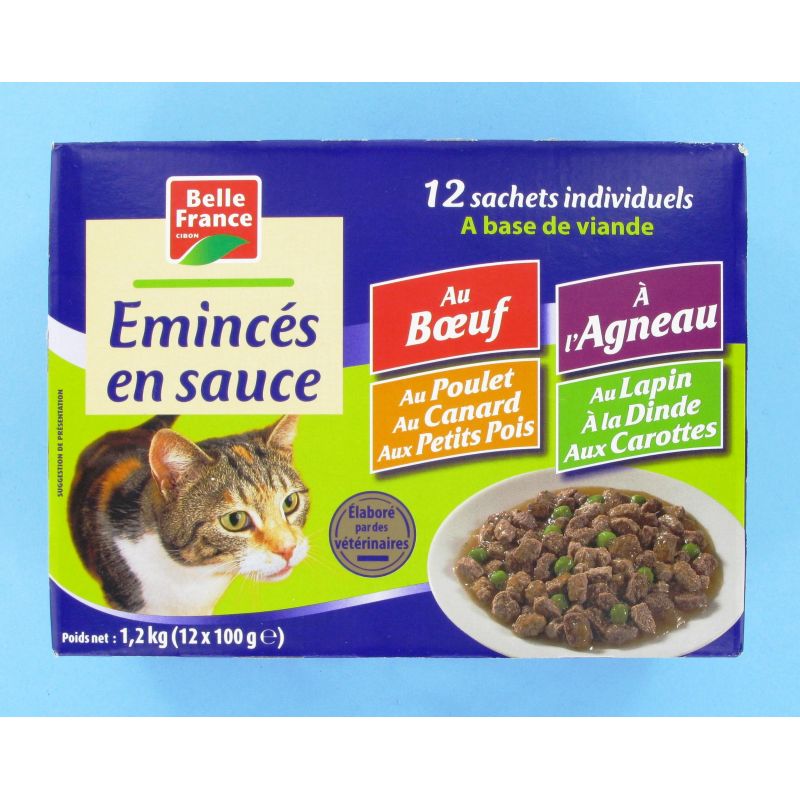 Belle France 12X100G Poch.Chat Vian.As