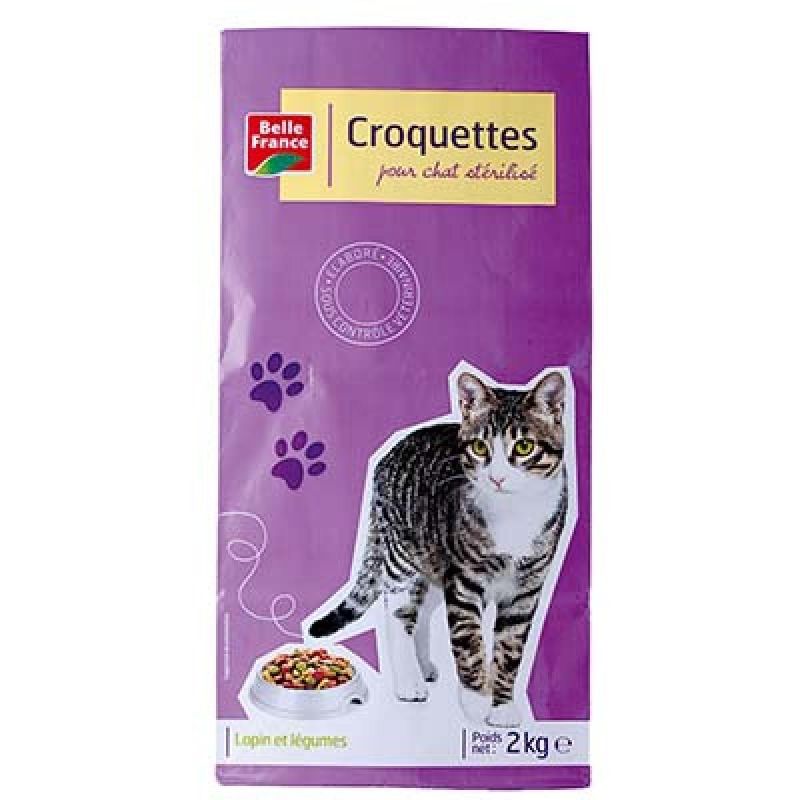 Belle France Sac.2Kg Croq.Lapin Legume Chat Sterilise B.France