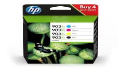 Hewlett Packard Pack 4 Cartouches D'Encre 903Xl Noire Cyan Magenta Jaune