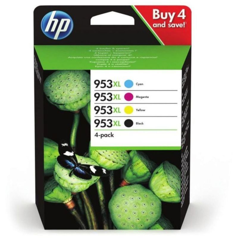 Hewlett Packard Pack Cartouches D'Encre 953 Xl Noire Cyan Magenta Jaune