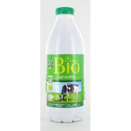 Belle France Lait Bio Ecreme Bouteille Litre