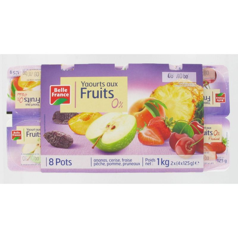 Belle France Yaourt Fruit Ass.0% X8 Bf