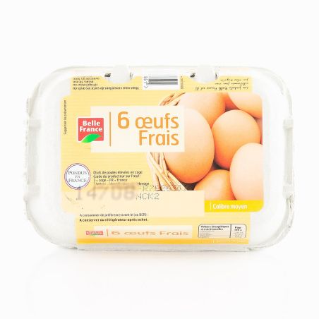Belle France Bte 6 Œufs Frais Moy. Bf