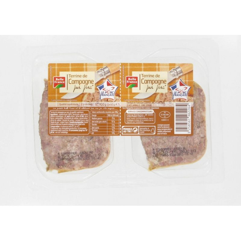 Belle France Pate De Campagne 2X50G Bf