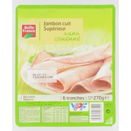 Belle France Jambon Sup Dd 6Tr.270G Bf