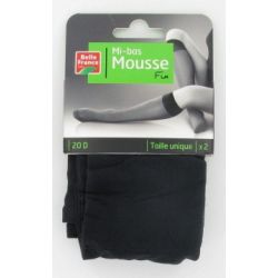 Belle France L2 Mi-Bas Mousse Noir Bf