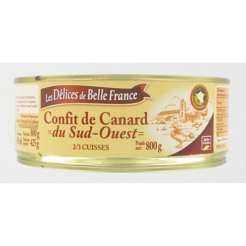 Les Délices De Belle France Confit Can.2/3 Cuiss.D.Bf