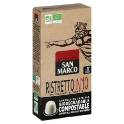 San Marco Café Ristretto N°10 Bio : La Boite De 10 Capsules